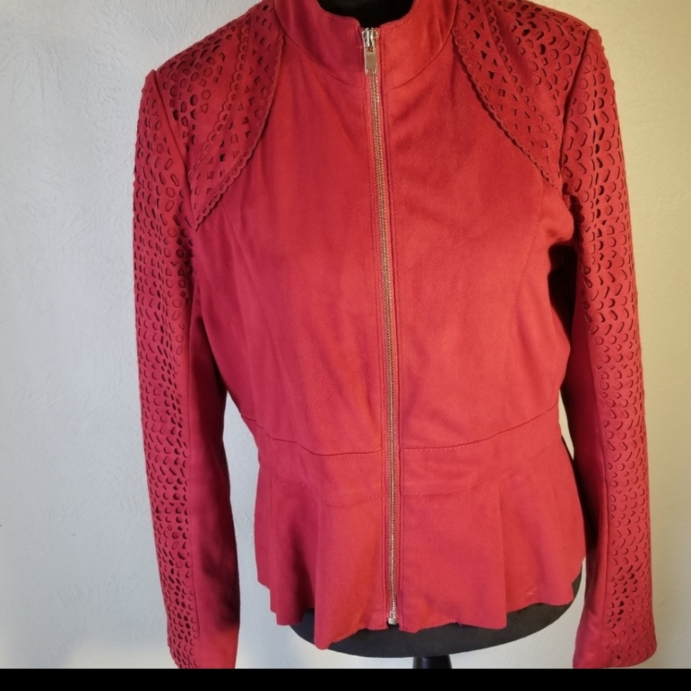 Red Peplum Jacket - image 1